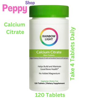 Rainbow Light Calcium Citrate 120 Mini Tablets แคลเซียมไซเตรท 120 เม็ด