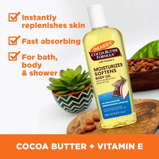ใช้โค้ดลดวิดีโอ/ไลฟ์✅Palmer's Cocoa Butter Moisturising ,Shea Butter Body Oil 250ml, Coconut oil 150ml.