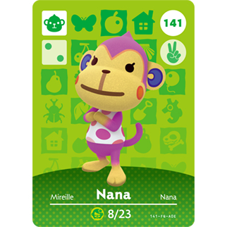 Animal Crossing Amiibo cards ของแท้ Series 2 No. 141