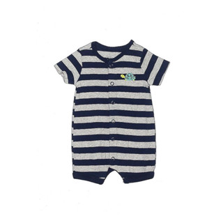 Carter’s Romper ลายขวางสีกรมเทาปักเต่าขนาด 18m