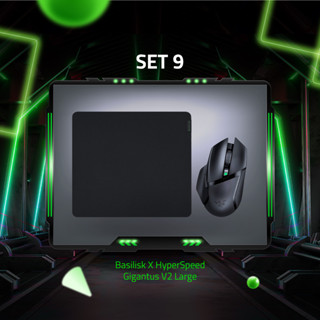 [เซ็ตสุดคุ้ม] Razer Bundle Set 9 | Basilisk X HyperSpeed Wireless Gaming Mouse 16,000DPI Optical Sensor | Gigantus V2 Soft Gaming Mouse Mat Thick High-Density Rubber Foam With Anti-Slip Base - Large