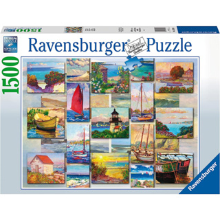 จิ๊กซอว์ Ravensburger - Coastal Collage  1500 piece (ของแท้ มีสินค้าพร้อมส่ง)