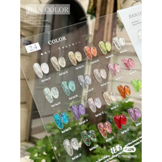 JIAN COLOR สีเจลกากเพชร 24 สี