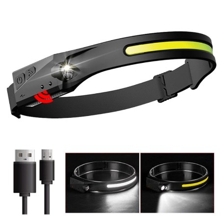 แบบชาร์จUSB COB LED กันน้ํา ไฟฉายคาดหัว ไร้สาย พร้อมไฟ 4 โหมด สําหรับกลางแจ้ง