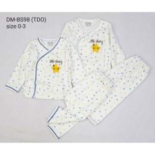 Sale 9.9 ชุดนอน เด็กแรกเกิด (เสื้อแขนยาว + กางเกงต่อเป้า) ผ้า Soft cotton อย่างดี งานผลิตในไทย พร้อมส่ง
