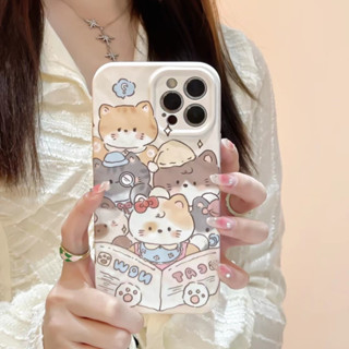 🎁ส่งของขวัญ🎁เคสไอโฟน 11 13 12 Pro Max การ์ตูน แมว เคส for ไอโฟน14 pro max soft case Iphone