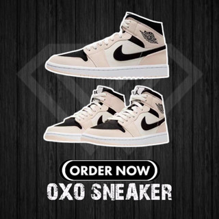 AIR JORDAN 1 MID BARELY ORANGE MINK TEA AJ1 Milk Tea (Originals Quality 100%)