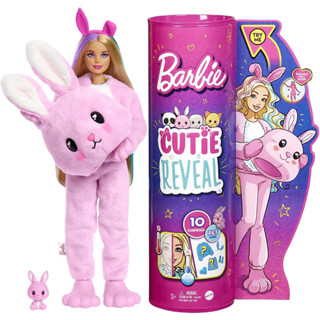 Barbie Cutie Reveal Doll, Bunny Plush Costume, 10 Surprises Including Mini Pet &amp; Color Change