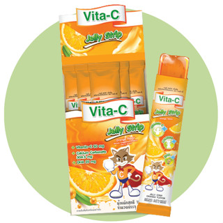 Vita-C Jelly Strip ( ไวต้าซี เจลลี สตริป ) 10ซอง/กล่อง  [ยกกล่อง]