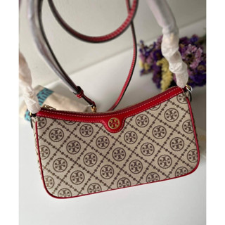 TORY BURCH ⚜️ งาน Shop ⚜️ T MONOGRAM JACQUARD STUDIO BAG กระเป๋าสะพาย สายยาวถอดได้ มาพร้อมถุงผ้า