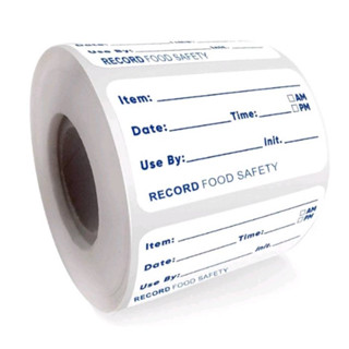 สติ๊กเกอร์แสดงวันผลิต-วันหมดอายุอาหาร 490 ดวง/ม้วน