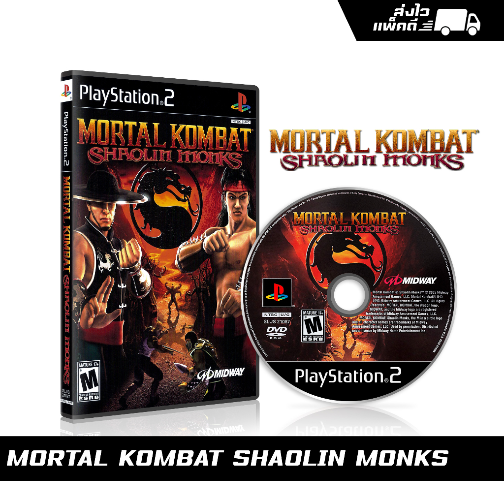 แผ่นเกม PS2 Mortal Kombat Shaolin Monk (english) สกรีนแผ่น พร้อมปกใส่กล่อง