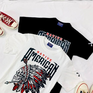 (พร้อมส่ง) เสื้อยืด X NATIVE AMERICAN - ผ้า Cotton100%