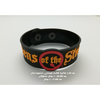 สร้อยข้อมือยาง Queens of the Stone Age กําไลยางซิลิโคน แฟชั่น วงดนตรี กันน้ำ  silicone rubber wristband bracelet