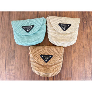 กระเป๋าสานสายยาวสะพาย Hand Made แบบฝาปิด