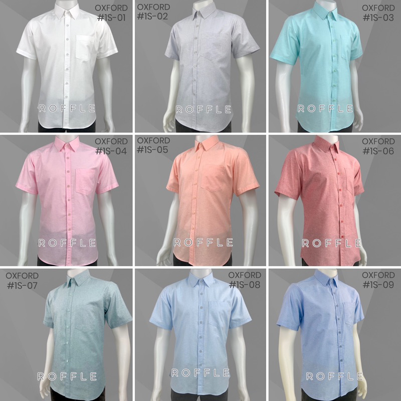 พร้อมส่ง (1S.1) เสื้อเชิ้ตคอปก ผ้าอ๊อกฟอร์ด เข้ารูป แขนสั้น ราคา ถูกที่สุด ดีลบีเคเค แกลเลอรีภาพที่ 3