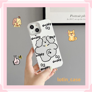 🎁ส่งของขวัญ🎁เคสไอโฟน สำหรับ 11 13 for iPhone Case 14 12 Pro Max การ์ตูน น่ารัก ลูกสุนัข กันกระแทก ปกป้อง เคสโทรศัพท์