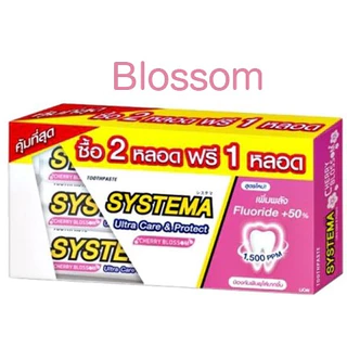 (2 แถม 1 หลอด) ยาสีฟัน ซิสเท็มมา Systema ซีเมนต์ ฟลูออไรด์ แคร์แอนด์โพรเทค 140กรัม ทั้ง