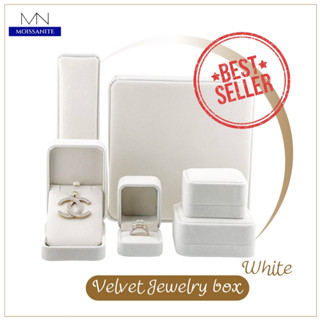 💍กล่องกำมะหยี่ Premium Jewelry box สีขาว กล่องใส่เครื่องประดับ จำหน่ายแบบแยกชิ้น