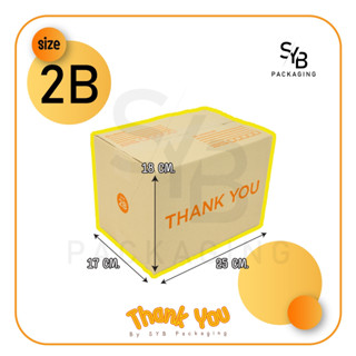 กล่องพัสดุ Thank You กล่อง Thank You เบอร์ 2B แพ็ค 10-20 ใบ