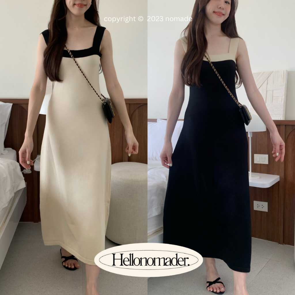 Nómade |  พร้อมส่ง  Vasu Maxi Dress  {เดรสยาวไหมพรม}