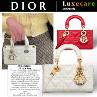 ดิออร์👜Dior LADY D-JOY Women/Shoulder Bag กระเป๋าสุภาพสตรี/ร่อซู้ล/กระเป๋าถือ/กระเป๋าดิออร์