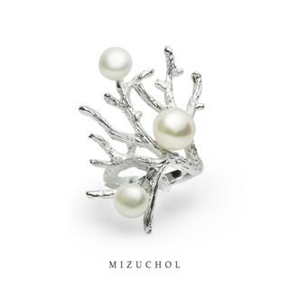 Mizuchol แหวนเงินแท้ Snowy Day Cocktail Ring (SALE)