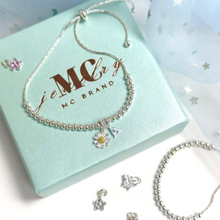 MCbrand.Jew  🤍Ball Bead (3mm)แบบใหม่✨Bracelets Free Size เงินเเท้92.5%✨ mix and match ได้ตามต้องการ💎มีใบรับประกันสินค้า💎