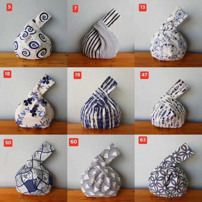 Japanese Knot Bag กระเป๋าผ้าสไตล์ญี่ปุ่น ใช้ได้ 2 ด้าน