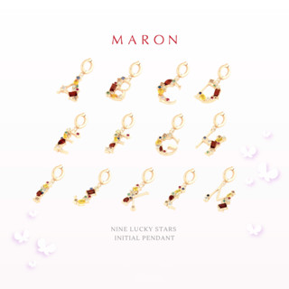 [Pre-Order] MARON - จี้ตัวอักษรดาวนพเก้า เสริมดวง Nine Lucky Stars Initial Pendent (A-Z) กรณีตัวอักษรหมด สั่งผลิต 30 วัน