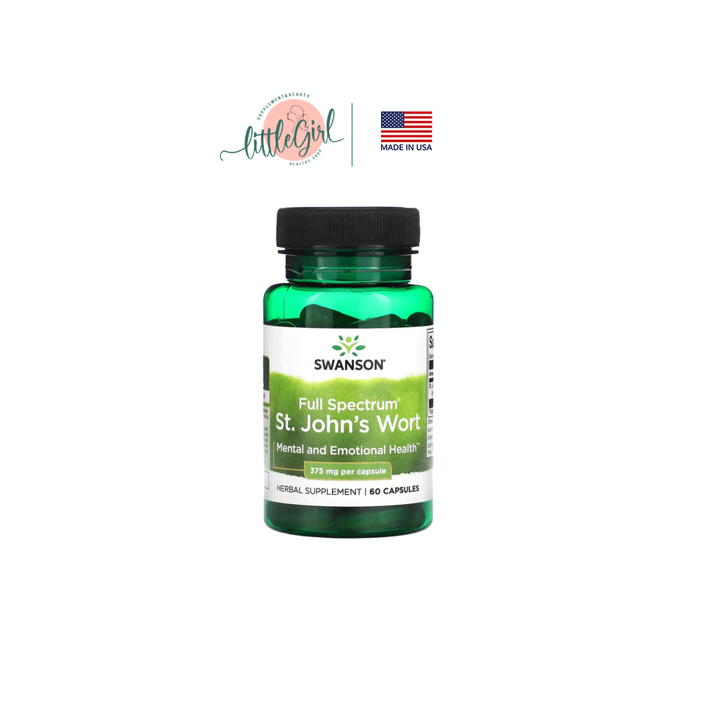 (พร้อมส่ง) Swanson St John’s Wort with Chamomile and Bacopa, 60 Capsules – โปรปัง