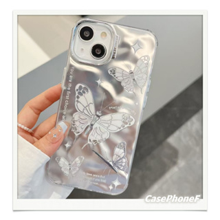 ✨ส่งของขวัญ✨เคส for iPhone 11 14 Pro Max Case for iPhone 12 13 ป้องกันการตก การป้องกัน ผีเสื้อ พื้นผิวกระจก แฟชั่น