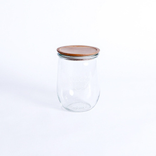 TULIP JAR 1062 ML W/WL ขวดแก้วพร้อมฝาไม้ (WE-745WL/L)