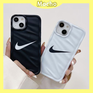 💕พร้อมส่ง💕iPhone 14 13 12 11 Pro Max เคส for เคสไอโฟน11 แฟชั่น บางเบาพกพาง่าย เรียบง่าย สีทึบ Nike logo กันกระแทก case