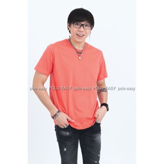 2XL เสื้อยืด สีโอลด์โรส คอกลม แขนสั้น Size 2XL