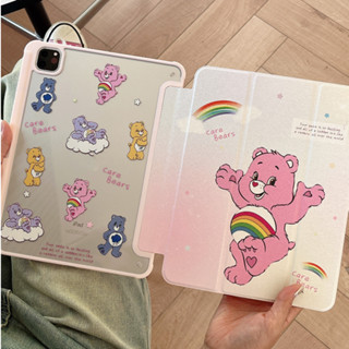 เคสไอแพด Air5 Gen9 ช่องใส่ปากกาขวา Pink Bear Acrylic Gen8 Gen7 Gen6 เคส ipad Pro 11 2021 gen10 air4 air3 mini6 iPad Case