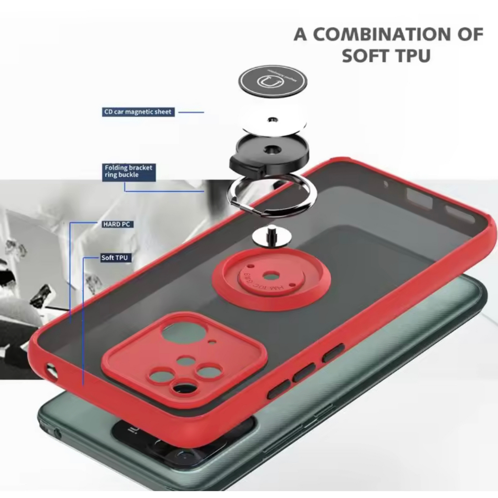 เคสโทรศัพท์มือถือ ป้องกันเลนส์กล้อง กันกระแทก พร้อมแหวนขาตั้ง สําหรับ SAMSUNG A34 A54 A24 A14 5G A13 5G A52 A52S A53 A73 - รูปที่ 3