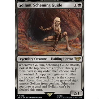 Gollum, Scheming Guide การ์ด Magic The Gathering ของแท้ จากชุด The Lord of the Rings: Tales of Middle-earth