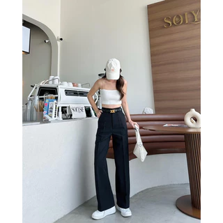 ขากระบอกกลางผ้าA80งานซิปหน้าตะขอหน้า✨⛅️🧸