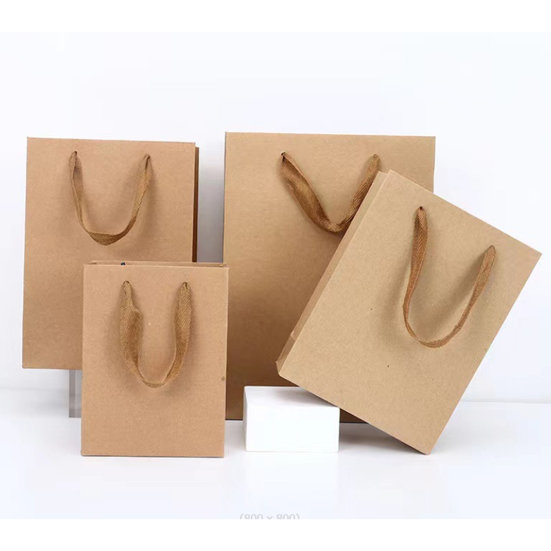 ⚡พร้อมส่ง⚡8H ถุงกระดาษคราฟท์ หูหิ้ว ถุงใส่เสื้อผ้า  สินค้าโกดังไทย สีนำ้ตาล - รูปที่ 6