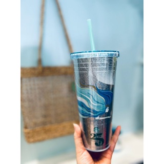 แท้💯⭐️ Starbucks® 25th Glitter Siren Cold Cup (22oz.) ทัมเบลอร์พลาสติก 2 ชั้น (ฉลองครบรอบ 25ปี)