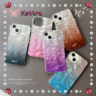 💜Kettra💜ป้องกันการหล่น ขอบเต็ม iPhone 11 14 pro max เรียบง่าย ขรุขระ ระลอก ศิลปะ ขั้นพื้นฐาน case for iPhone 12 13