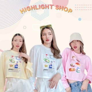 ครอปแขนยาวสเวตเตอร์ผ้าเกล็ดปลา 🍑พร้อมส่ง🍑