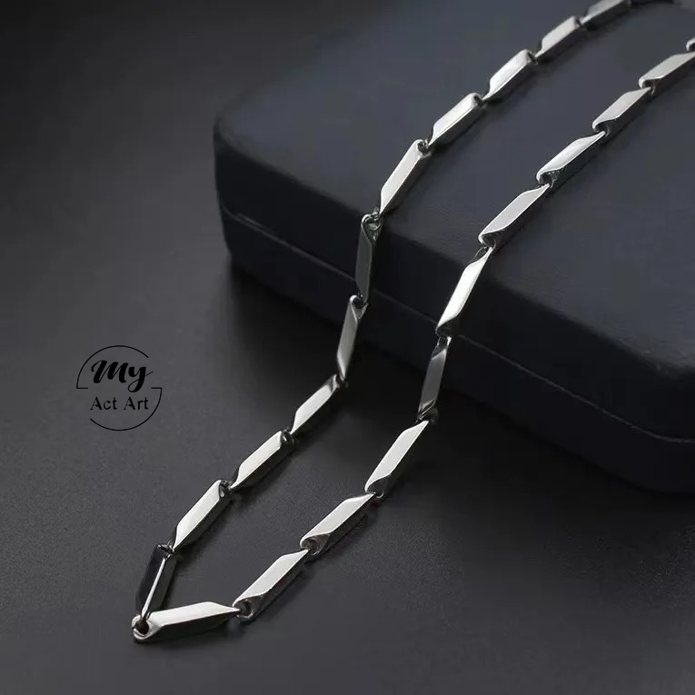 สร้อยคอสแตนเลสแท้ 3mm สีเงิน สีทอง สร้อยคอโซ่ No.12