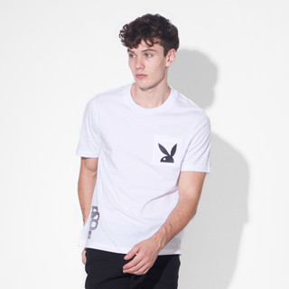 PLAYBOY เสื้อผ้าผู้ชาย/เสื้อ/เสื้อยืด รุ่น P1MT231TB058WH