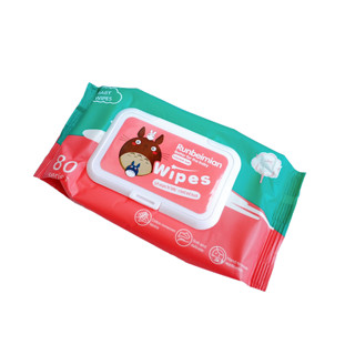 [พร้อมส่ง] ทิชชูเปียก 10 ห่อ Wipes 80 แผ่น ใช้แล้วทิ้ง