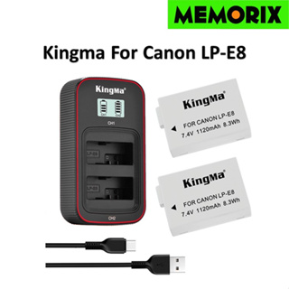 KingMa Canon LP-E8 Battery (1120mAh) , and LCD Dual Charger Kit includes a battery protective box for Canon EOS 650D 700