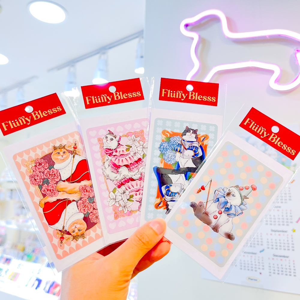 ✨✨มีสินค้ามาใหม่ด้วยนะ✨✨ สติ๊กเกอร์ติดบัตรน้องเหมียวน้อยน่ารัก พร้อมส่ง [Fluffy Bless]