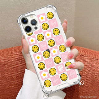 เคสใสสายคล้องลายลักยิ้ม รุ่น รุ่น iPhone ไอโฟน เคสใส เคสมือถือ ลักยิ้ม น่ารัก