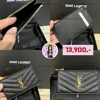 👜: New!! YSL 607915 Zip Card Case ‼️ก่อนกดสั่งรบกวนทักมาเช็คสต๊อคก่อนนะคะ‼️